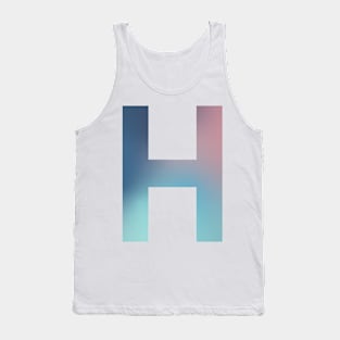 Gradient Letter H Initial Alphabet Tank Top